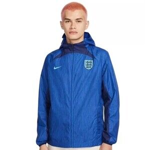 Nike England AWF Pre-Match Full Zip Soccer Jacket Blue DN1077-480 Men's Size XL